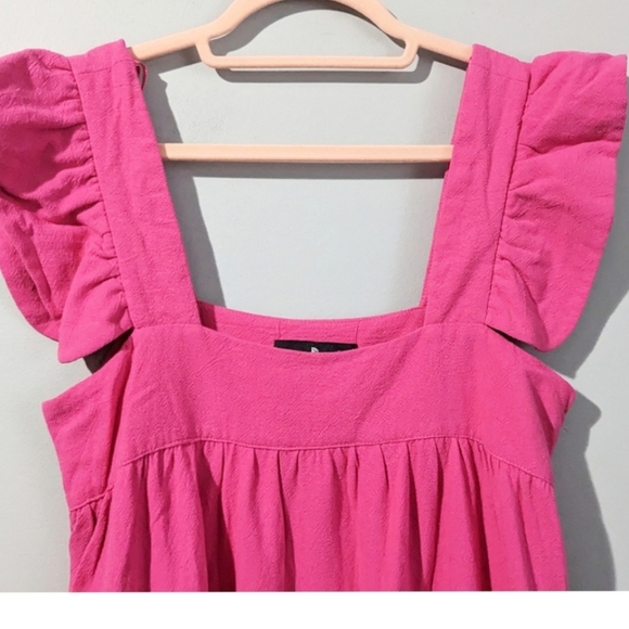 Tuckernuck Pomander Place Camelillia Pink Hazel Flutter Sleeve Dress - Picture 6 of 9